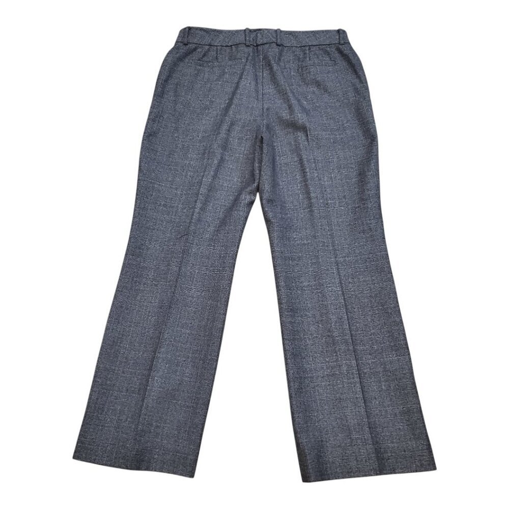 ANNE KLEIN SZ 12 Woven Wool Blend Plaid Lined Wide-leg Dress Pants Trousers - Picture 12 of 12